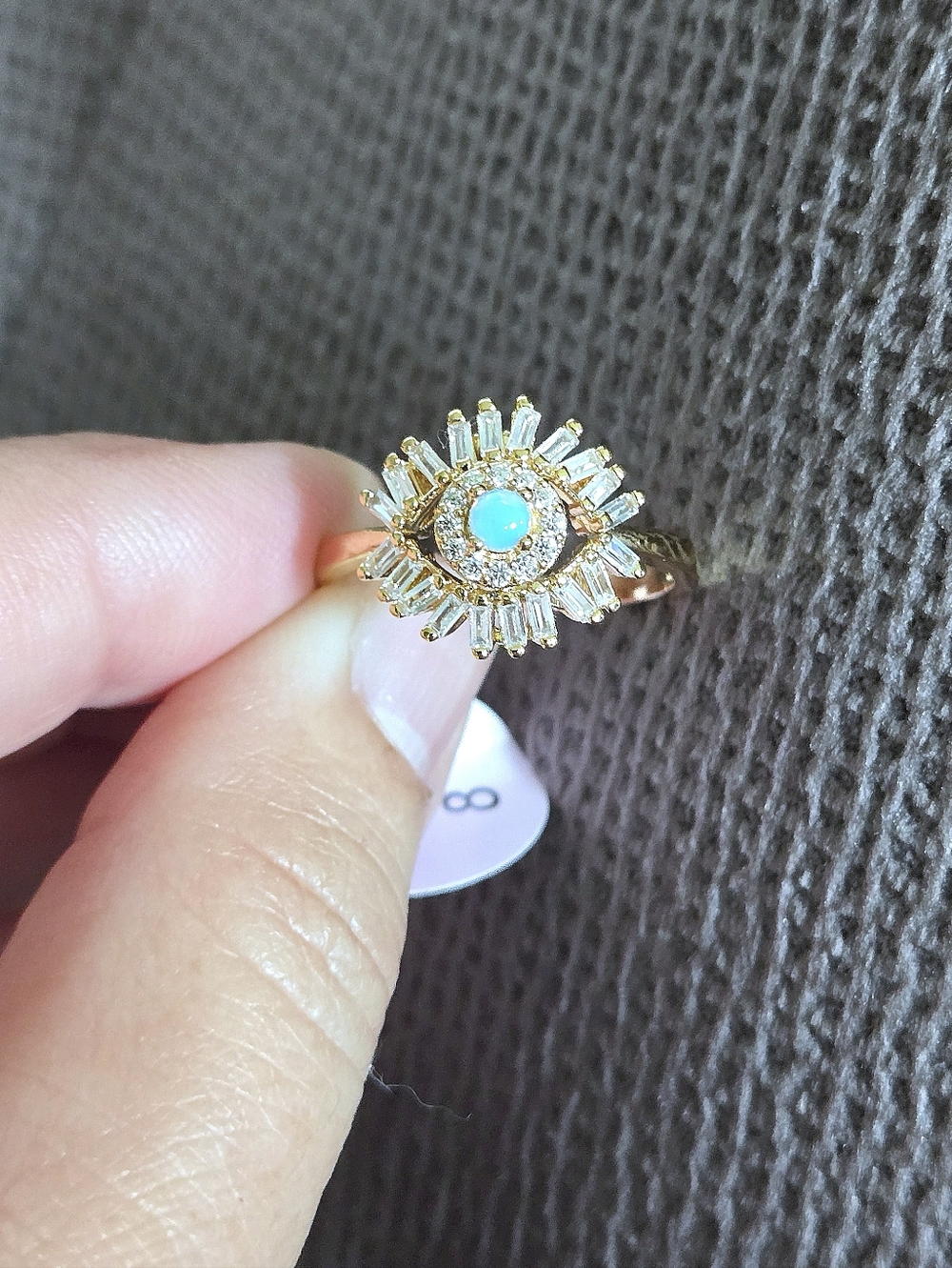 Rachel Zoe Evil Eye🧿 with Eyelashes Ring💍 - Picture 15 of 16